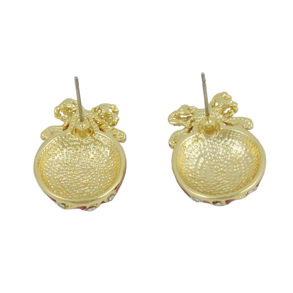 Red Christmas Ornament Pierced Earring - XP348E - Lilylin Designs