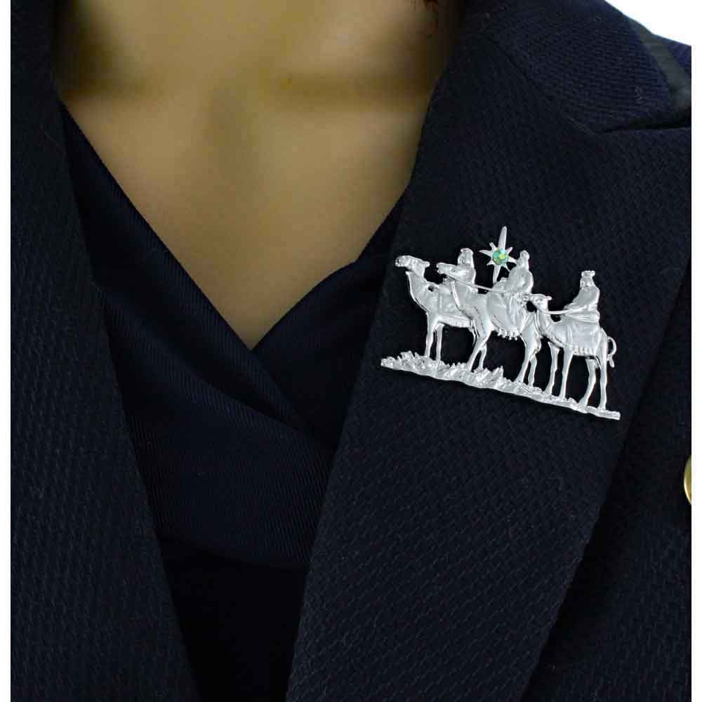 3 Wise Men/3 Kings Following North Star Brooch Pin - Lilylin Designs