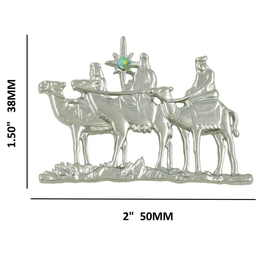 3 Wise Men/3 Kings Following North Star Brooch Pin - Lilylin Designs