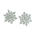 White Glitter Snowflake Pierced Earring | Lilylin Designs