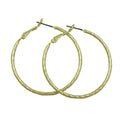 Gold Medium 1.50" Hoop Lightweight Pierced Earring - MEC210G - Lilylin Designs