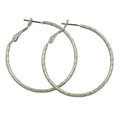 Silver Medium 1.50" Lightweight Hoop Pierced Earring - MEC210S - Lilylin Designs