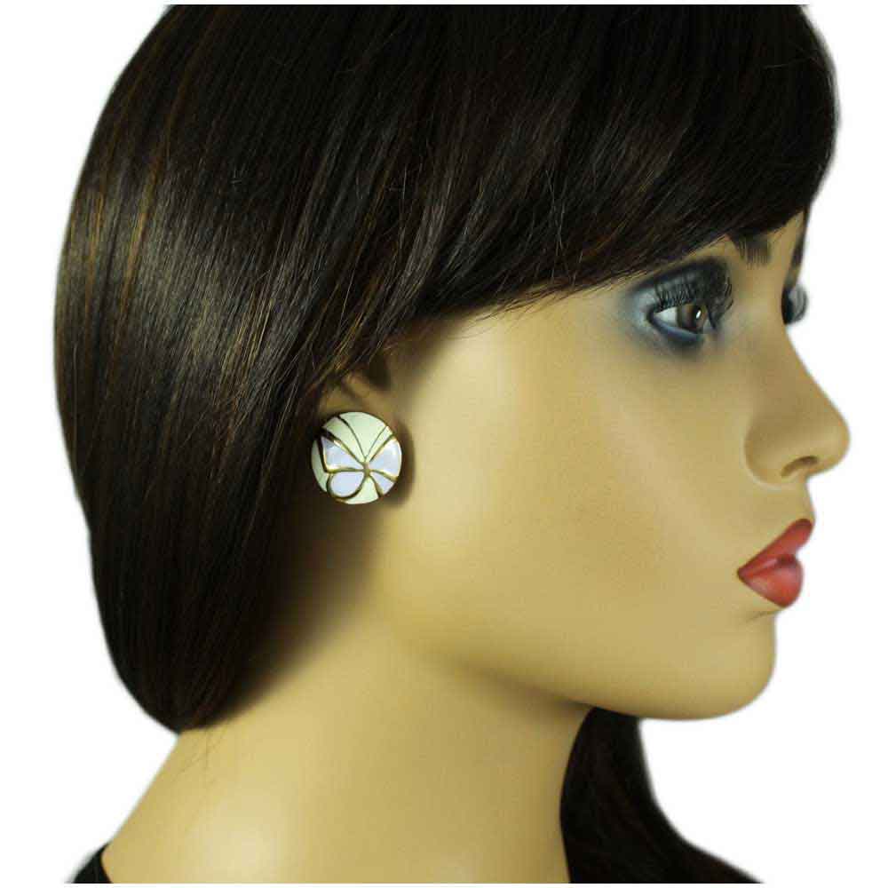 Light Purple Butterfly Button Pierced Earring - EQ105 - Lilylin Designs