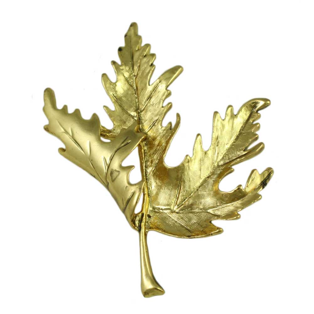 Lilylin Designs Gold-plated Leaf Blowing in the Wind Brooch Pin