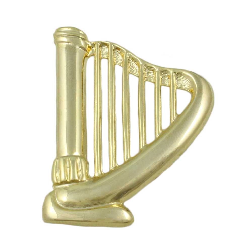 Lilylin Designs Gold-plated Harp Music Brooch Pin