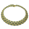 Elegant Gray Pearls with Clear Crystals Bib Choker - Lilylin Designs