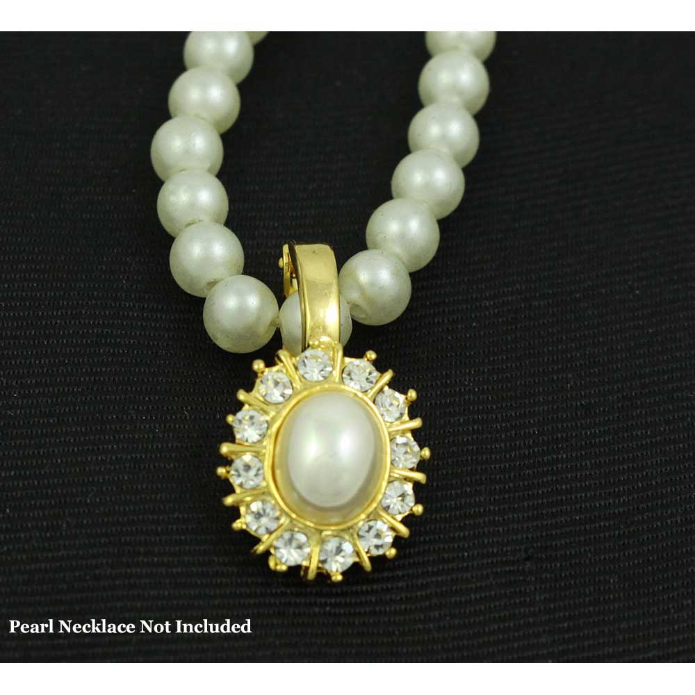 Oval Cream Pearl Enhancer Surrounded by Crystals - PR310 - Lilylin Designs