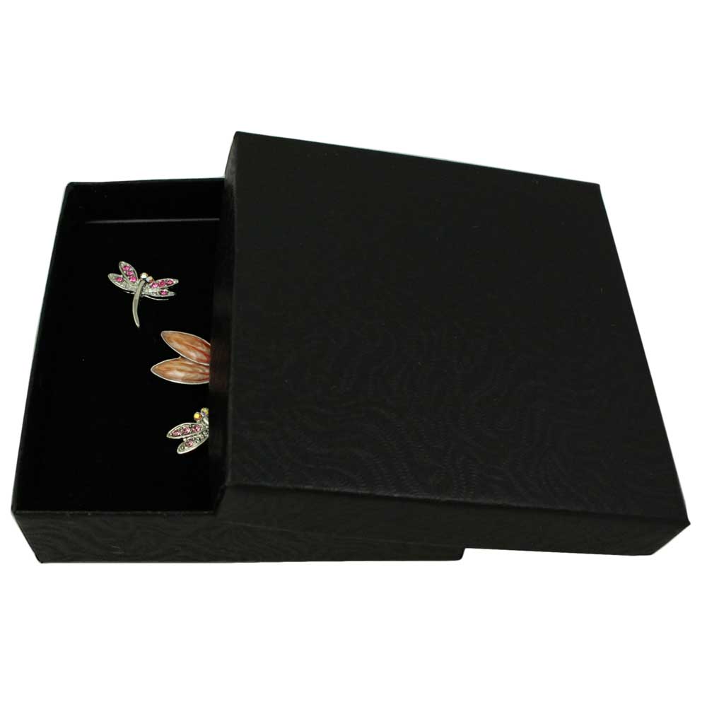 Crystal Dragonfly Brooch Pin and Earring Boxed Set - PRI078FBS - Lilylin Designs