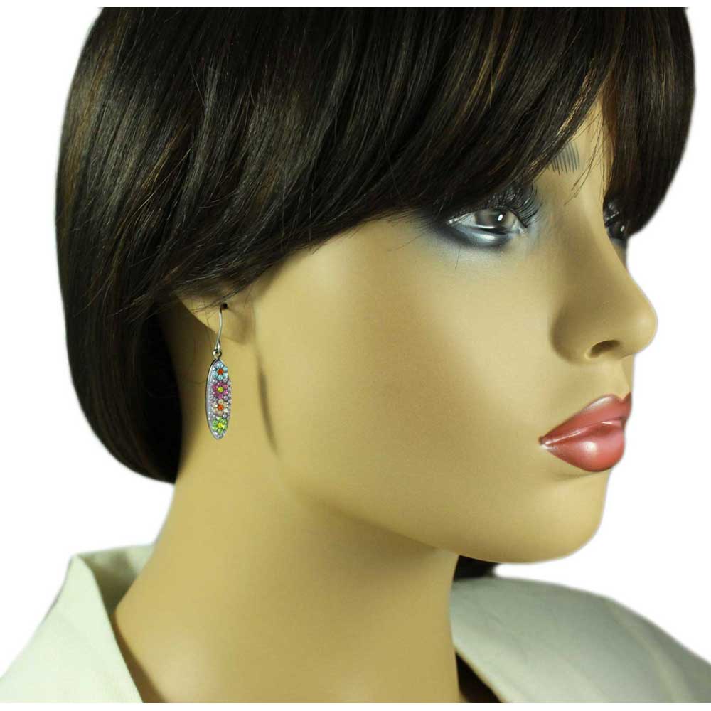 Sparkling Purple Floral Necklace and Earring Jewelry Set - PT007BS - Lilylin Designs