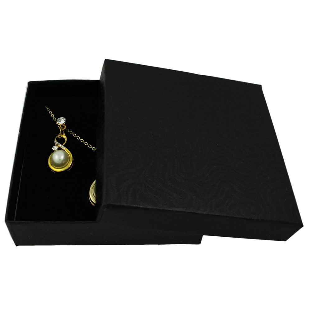 Figure 8 Pearl Necklace with Pierced Earring Gift Set - PT406BS - Lilylin Designs