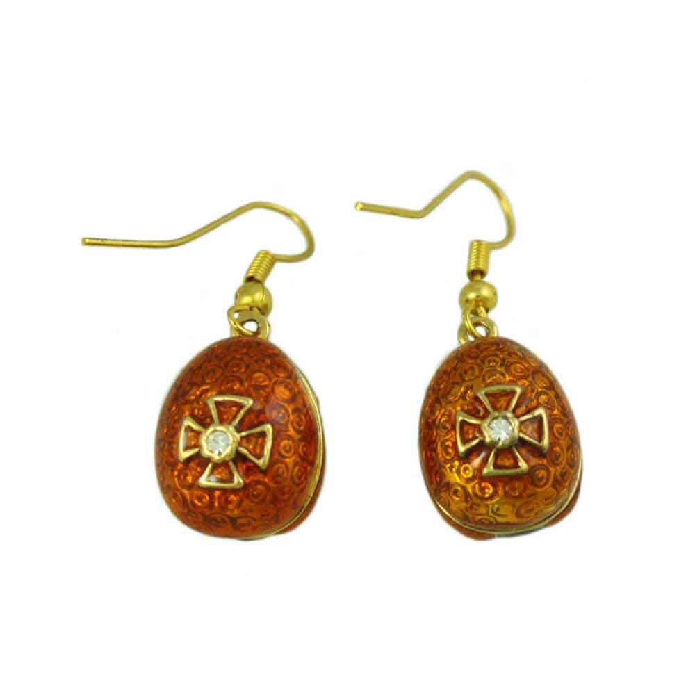 Brown Ladybug with Black Head Dangling Pierced Earring - PT710EB - Lilylin Designs