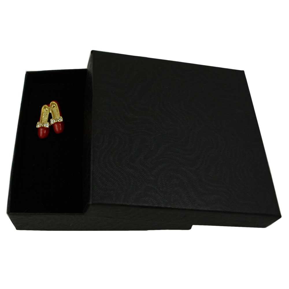 Red Tap Shoes Brooch Pin and Earring Gift Set - RFP250BS - Lilylin Designs