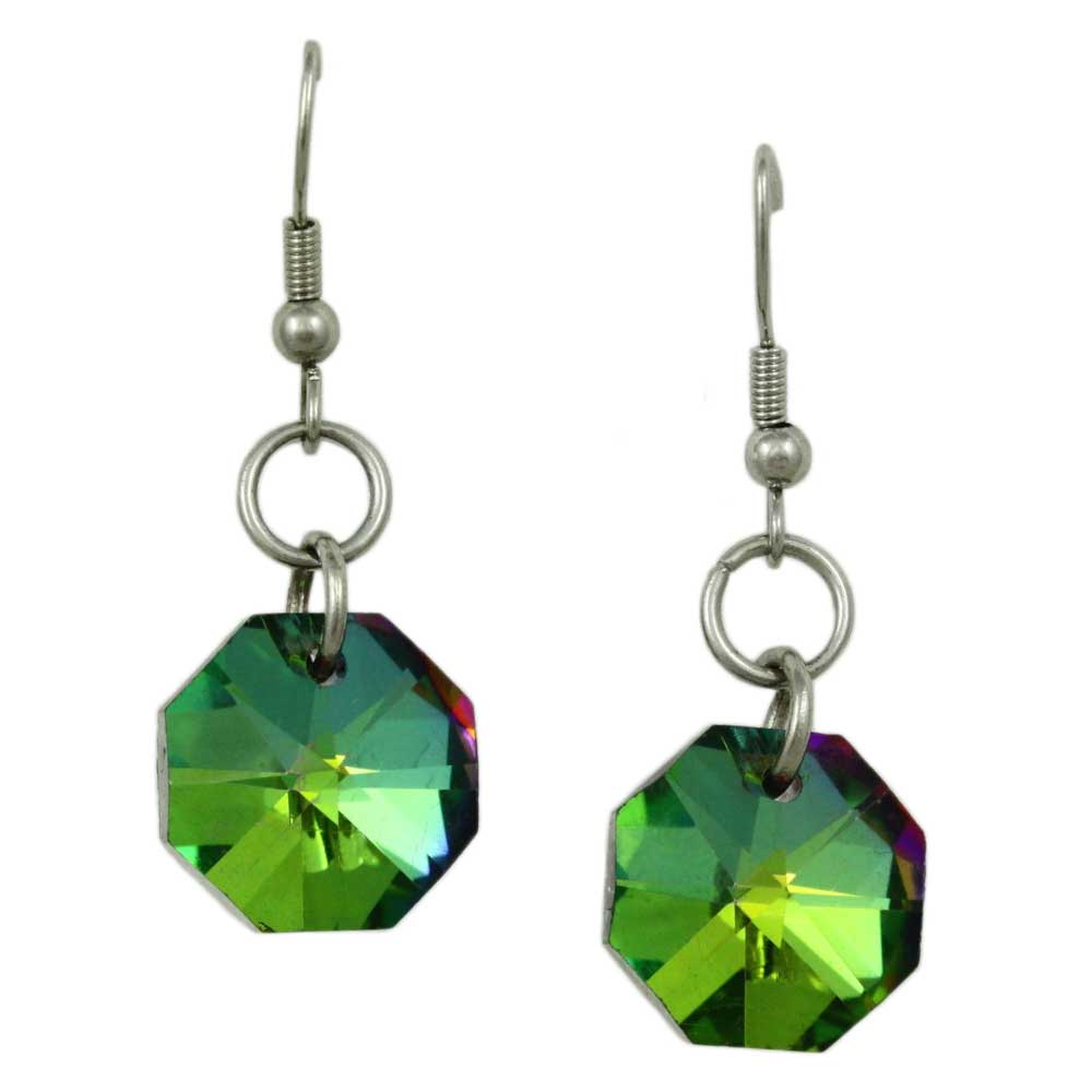 Lilylin Designs Multicolor Iridescent Dangling Octagon Pierced Earring