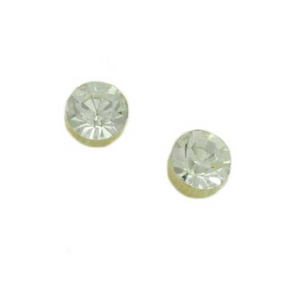Row of 6MM Crystals Necklace + Free Stud Earring - RSN403S - Lilylin Designs