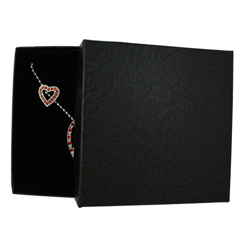 Two Hearts as One Necklace and Heart Earring Set - RSN649BS - Lilylin Designs