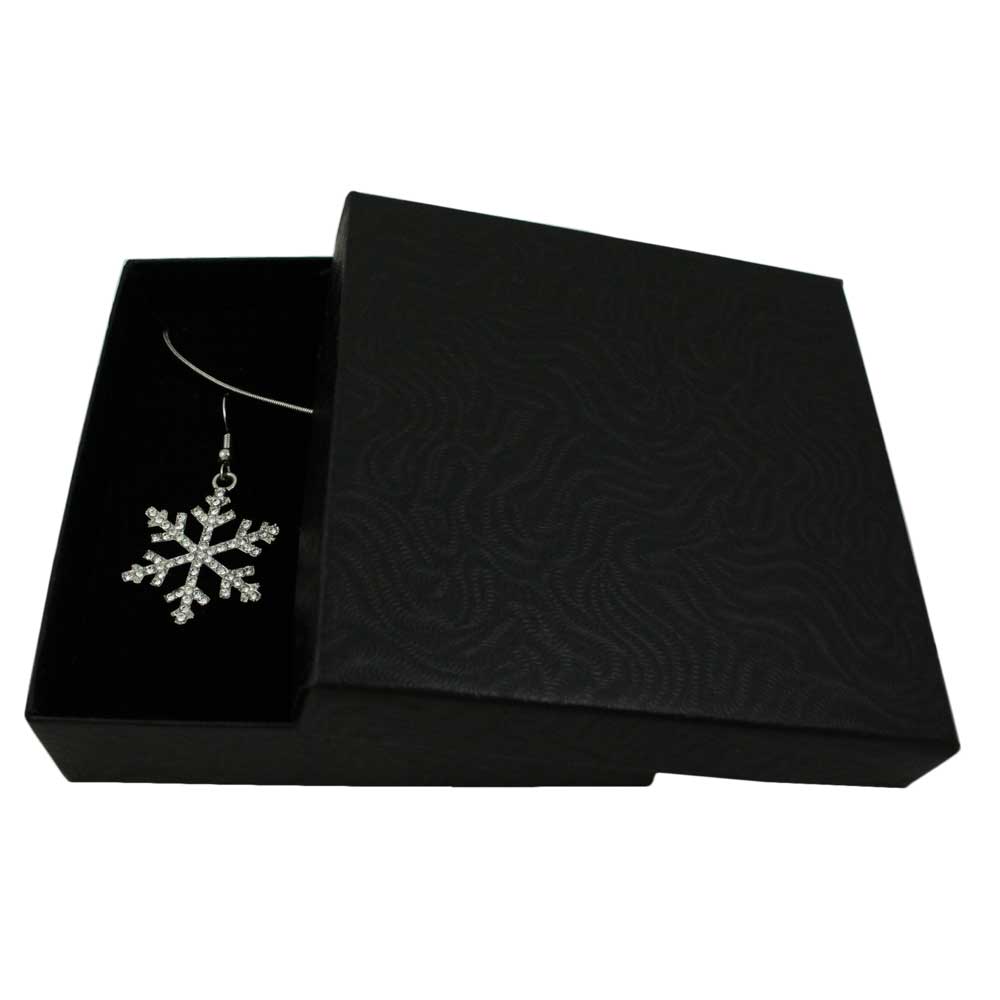 Crystal Snowflake Necklace and Matching Earring Gift Set - XE003NBS - Lilylin Designs